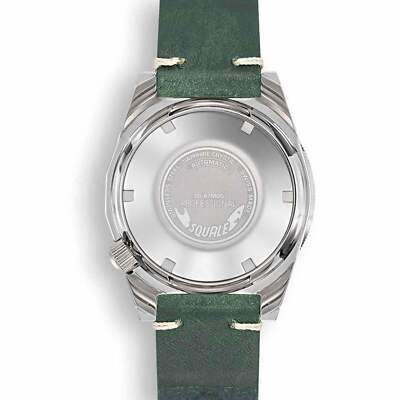 Pre-owned Squale 1521profgr.pve Green Ray Diver Wristwatch In Green/silver