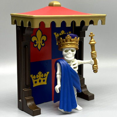 Playmobil Skeleton King Throne Royal Undead Male Adult Figure Ghost Halloween