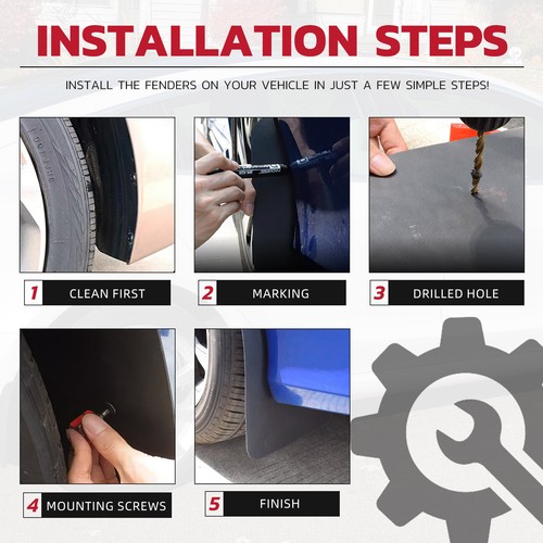 For Scion XB XA tC 4PCS Splash Guard Mud Flaps Mudguards Protector Matte Black