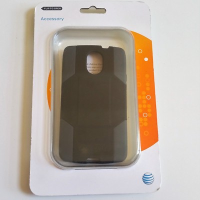 AT&T Ventev Fusion Silicone Gel Case for Pantech Discover P9090 Black Gray NEW