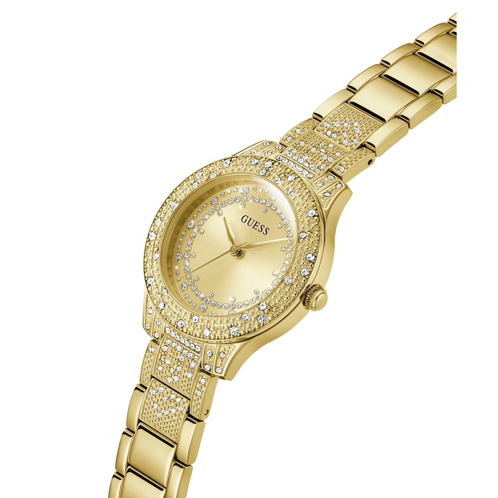 Pre-owned Guess Ladies Watch Wristwatch Shooting Star Gw0746l2 Stainless Steel