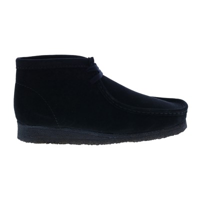 

Ботинки Clarks Wallabee 26155517 Мужские черные замшевые ботинки Chukkas на шнуровке, Черный, Clarks Wallabee Boot