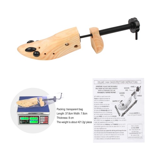 New One Pair 2-way Wooden Adjustable Shoe Stretcher for Men Women Size 9-13