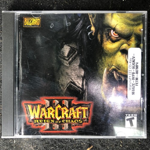 WarCraft III 3 Reign of Chaos (PC 2002) Game w/ CD Key