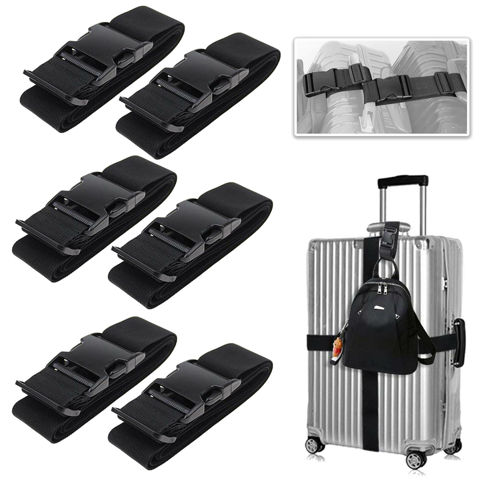 Strap Add-a-bag Suitcase Belt For Travel Security