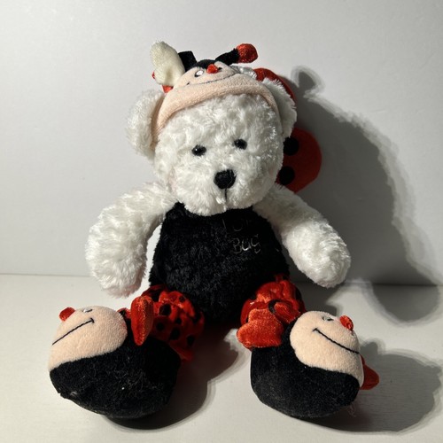 Teddy♡Bear〜TK準備中　0205 Lady Bug Bear Gund Love Plush Black Red Outfit Wings Booties