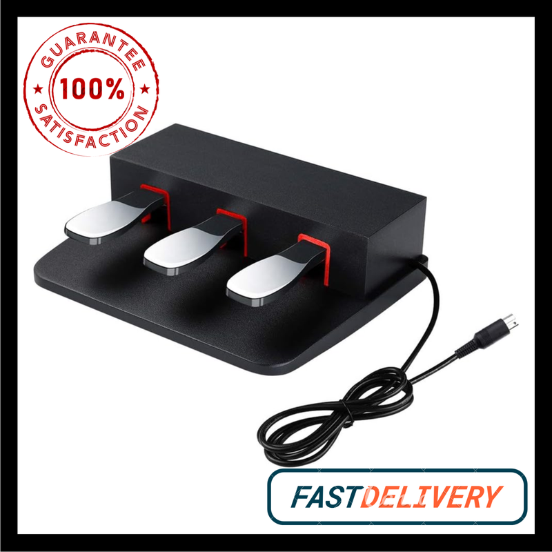 3-Pedal for Digital Keyboard Piano, Three Pedal Unit for Yamaha P85 P95 P48 P105