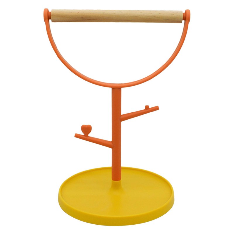 Bird Standing Perch Parakeets Stand Cage Perch Bird Holder Wooden Tabletop