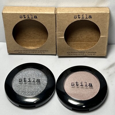 Stila Jewel Eye Shadow - Black Diamond & Grace- 0.08 oz Lot of 2