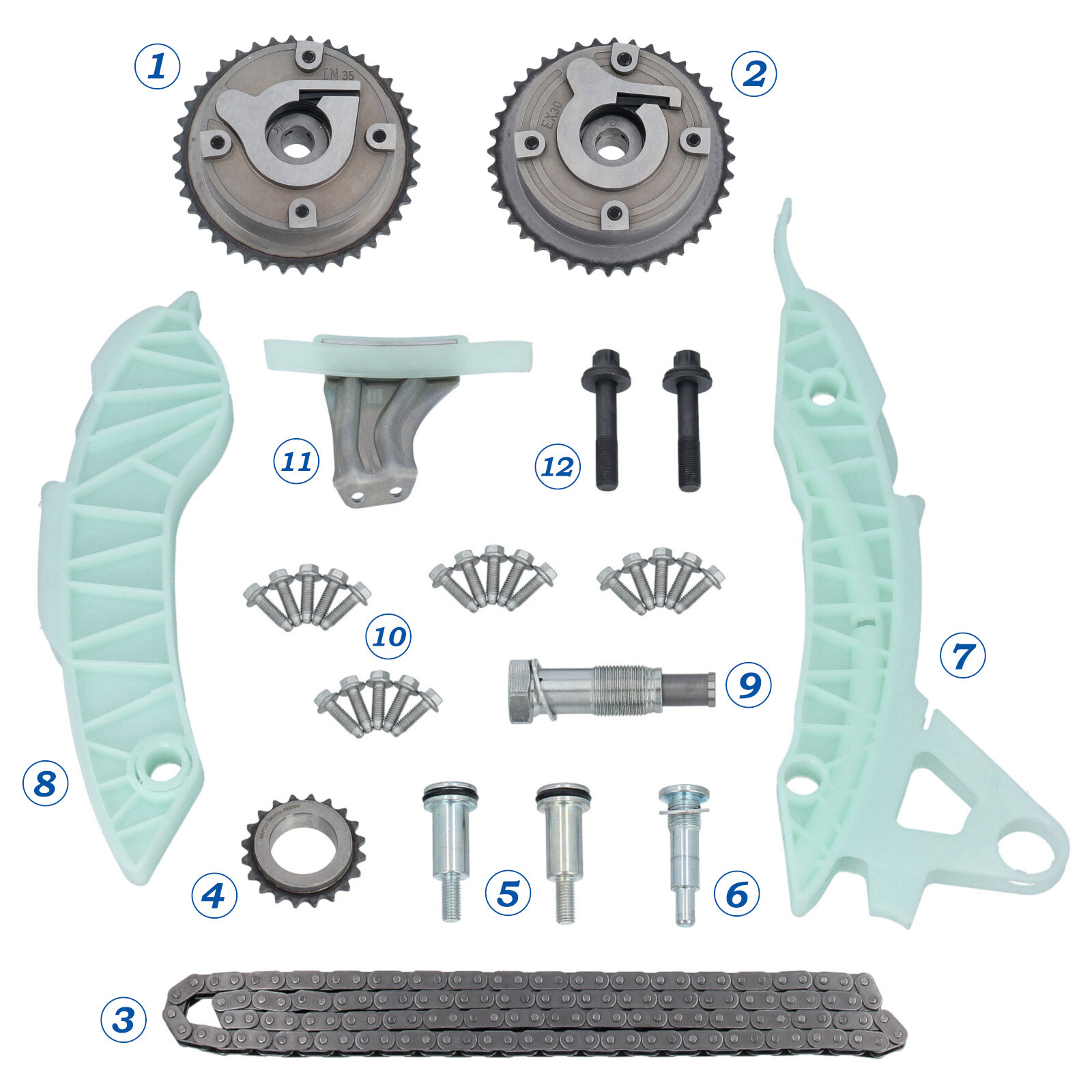 Kit de Distribution Chaine pour BMW 1 3 Citroen C3 C4 Mini R56 Peugeot 207 308