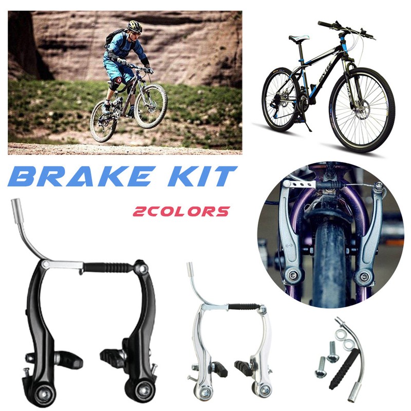 2 Pairs Bike Brakes Universal Front/Rear V-Brakes Set Mountain Bike Replacement