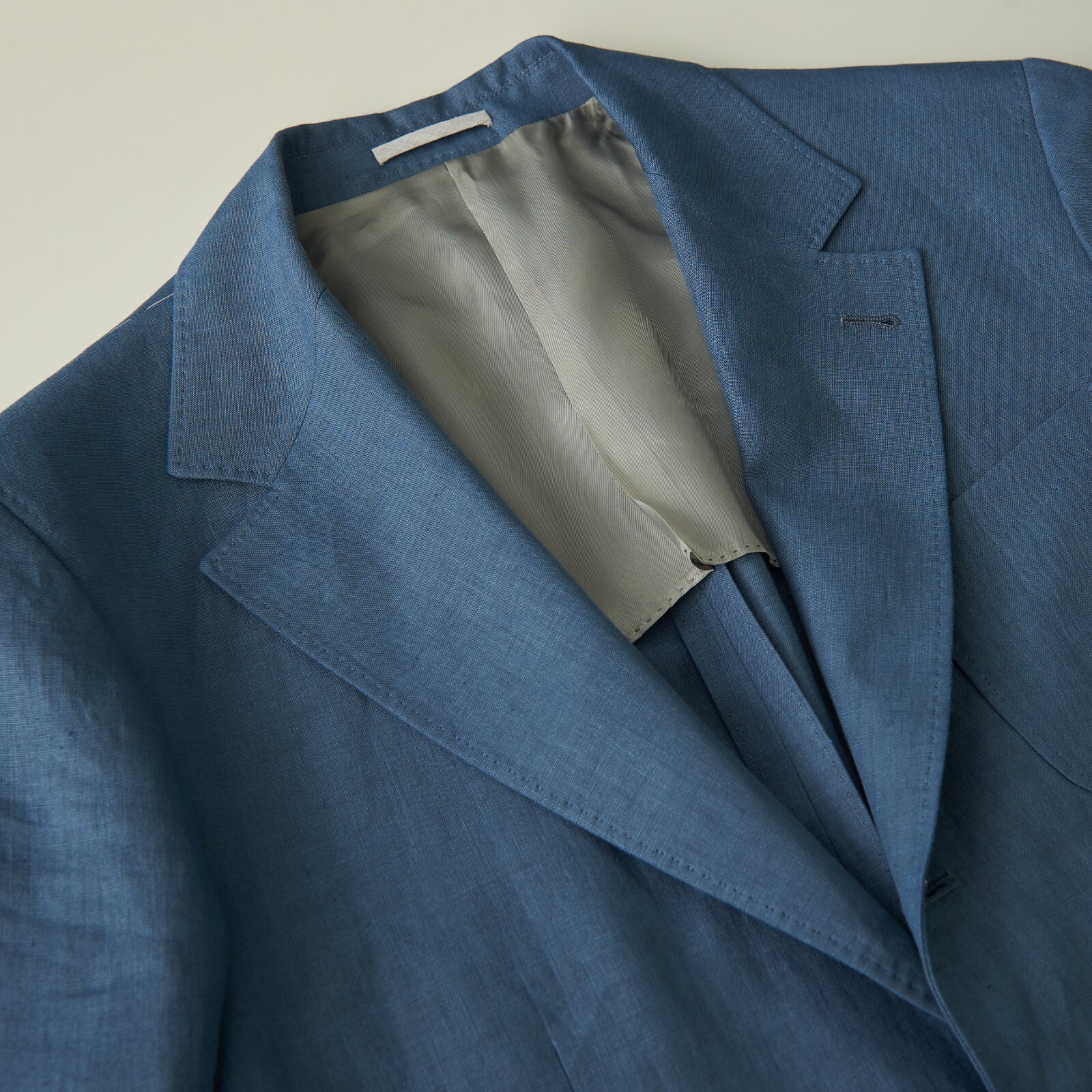 Pre-owned Brunello Cucinelli 3895$ Deconstructed Blazer Jacket Patch Pockets Indigo Linen In Blue