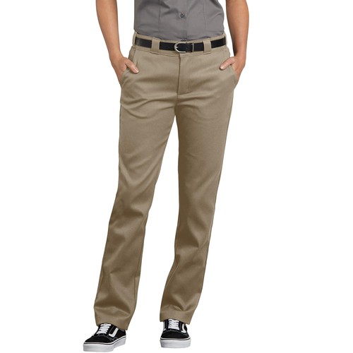 Dickies Mens Washed Slim Straight Work Utility Pants, Khaki, 34W x 34L US