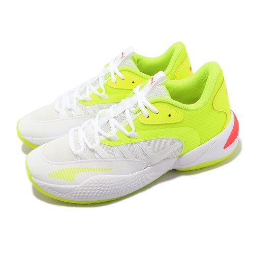 

Мужские баскетбольные кроссовки Puma Court Rider 2.0 Glow Stick White Lime Squeeze 377393-02, Белый, Court Rider 2.0 Glow Stick