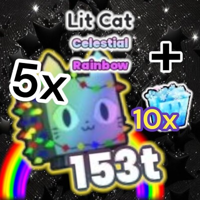 5x Rainbow Lit Cat + 10x Snowflake Gifts. PS99 Christmas Update. Same Day