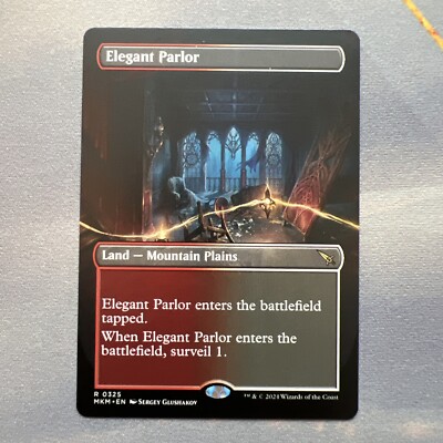Elegant Parlor MINT BORDERLESS Karlov Manor 0325 MKM MTG Rare Land Unplayed M/NM