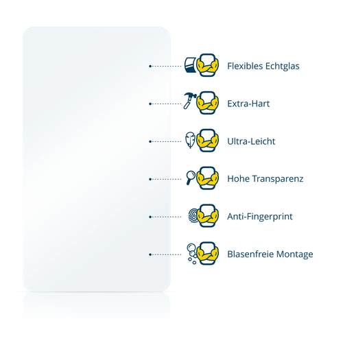 Schutzpanzer Glasfolie für Archos 5 internet tablet Panzerfolie Schutz Folie