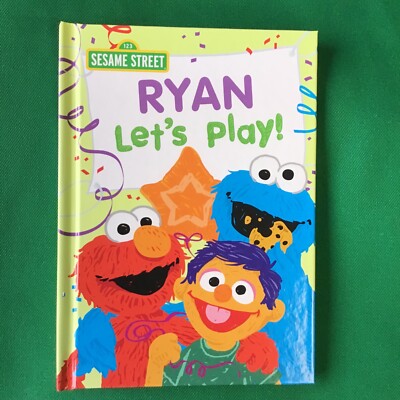 RYAN Personalized Name HC Book 123 Sesame Street Lets Play Put Me In The Story