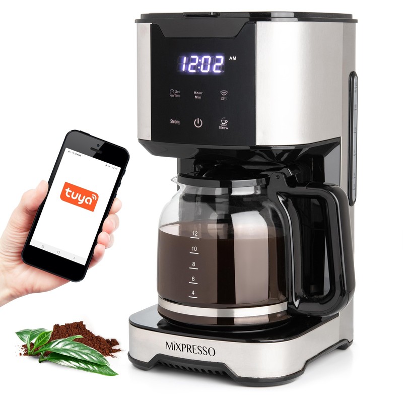 12 Cup Drip Coffee Maker Touch Screen LCD Display with Wifi