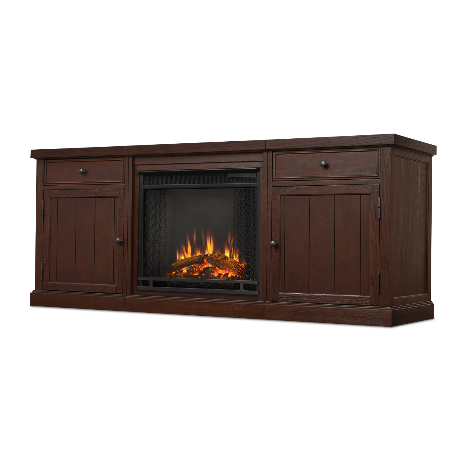 Real Flame Electric Fireplace Cassidy Entertainment Center Heater Oak