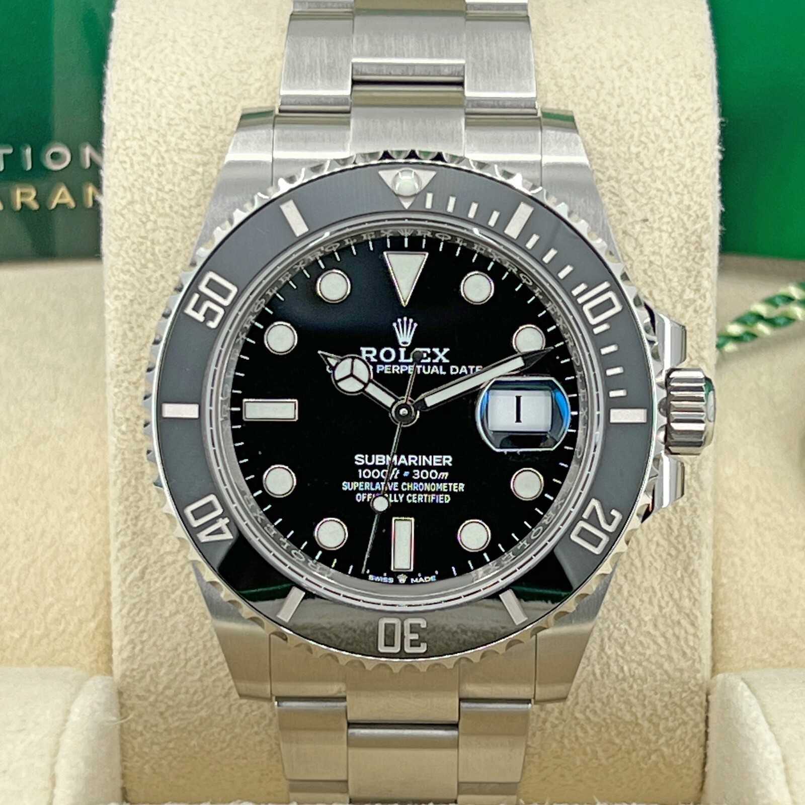 Pre-owned Rolex Fresh 2024  Submariner Date 41, Black Bezel, 126610ln, Unworn, Complete