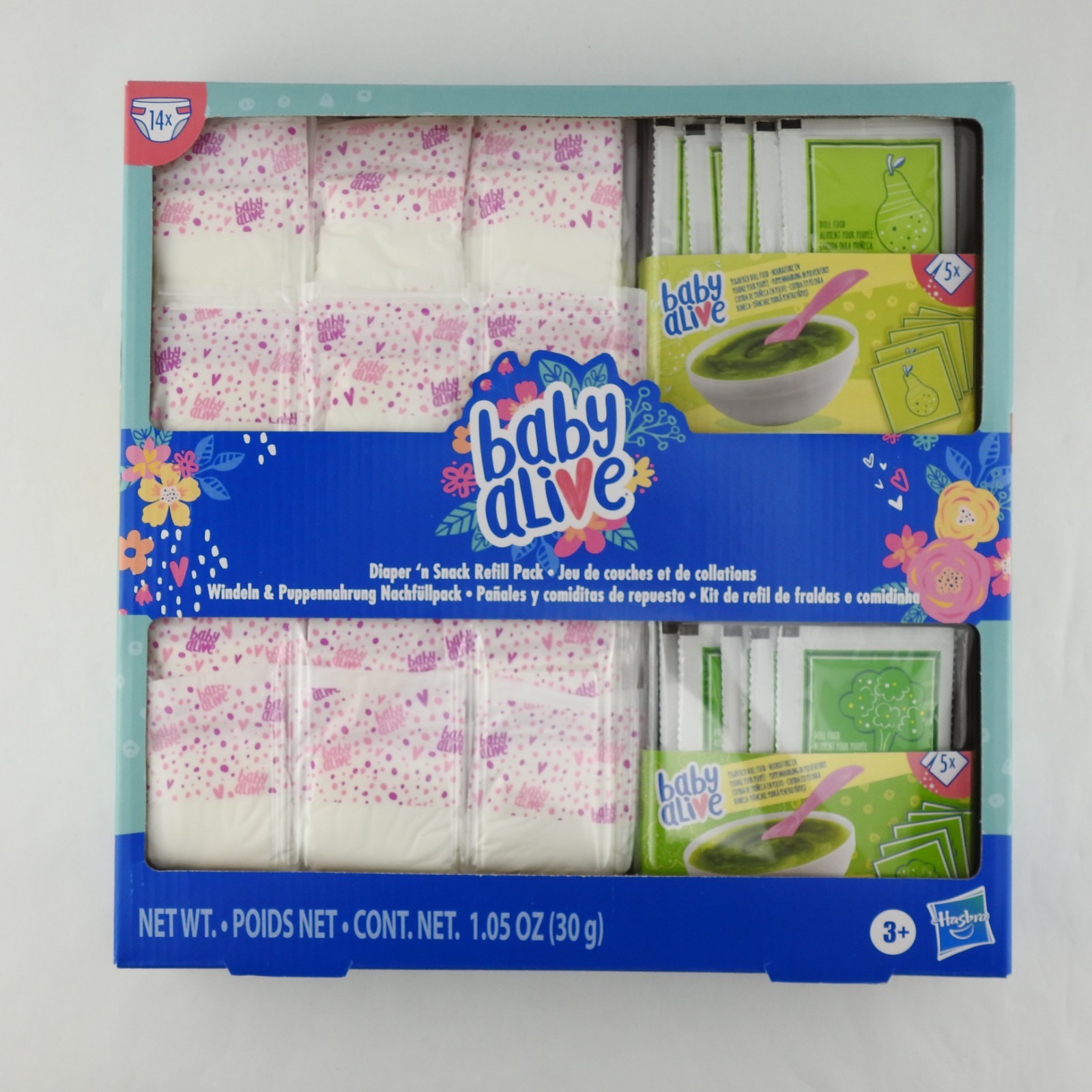 New Baby Alive Diaper 'n Snack Refill Pack Brand Hasbro Baby Doll Food 24pc