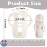 4 Pack Silicone Sleeves for Avent Natural Glass Baby Bottles, Anti Breakage Bottle Holder, Compatible with Philips Avent Glass Natural Baby Bottles (4 White, 8 OZ)
