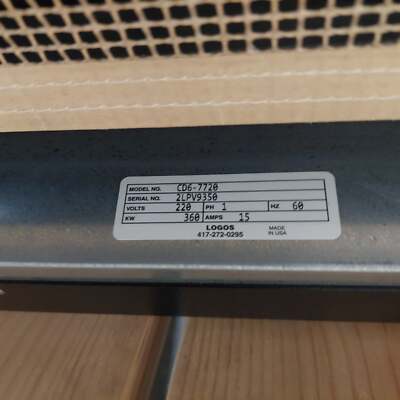 Logos CD6-7720 Compact Conveyor Dryer 3600W Super Clean Barely Used