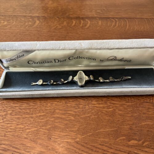 Vintage Christian Dior Bulova W. Germany 70s Sterling Watch Vintage Christian Dior Bulova W. Germany 70s Sterling Watch