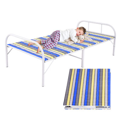 Guest Folding Bed Frame W/Memory Foam Mattress Rollaway Bed Protable Camping Bed