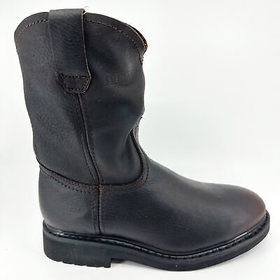 Bonanza 10'' Wellington Goodyear Welt Brown Leather Mens Steel Toe Boots BAT107