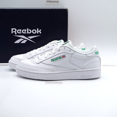 Size 10.5 Men's Reebok Classic Club C 85 Sneakers AR0456 White/Green