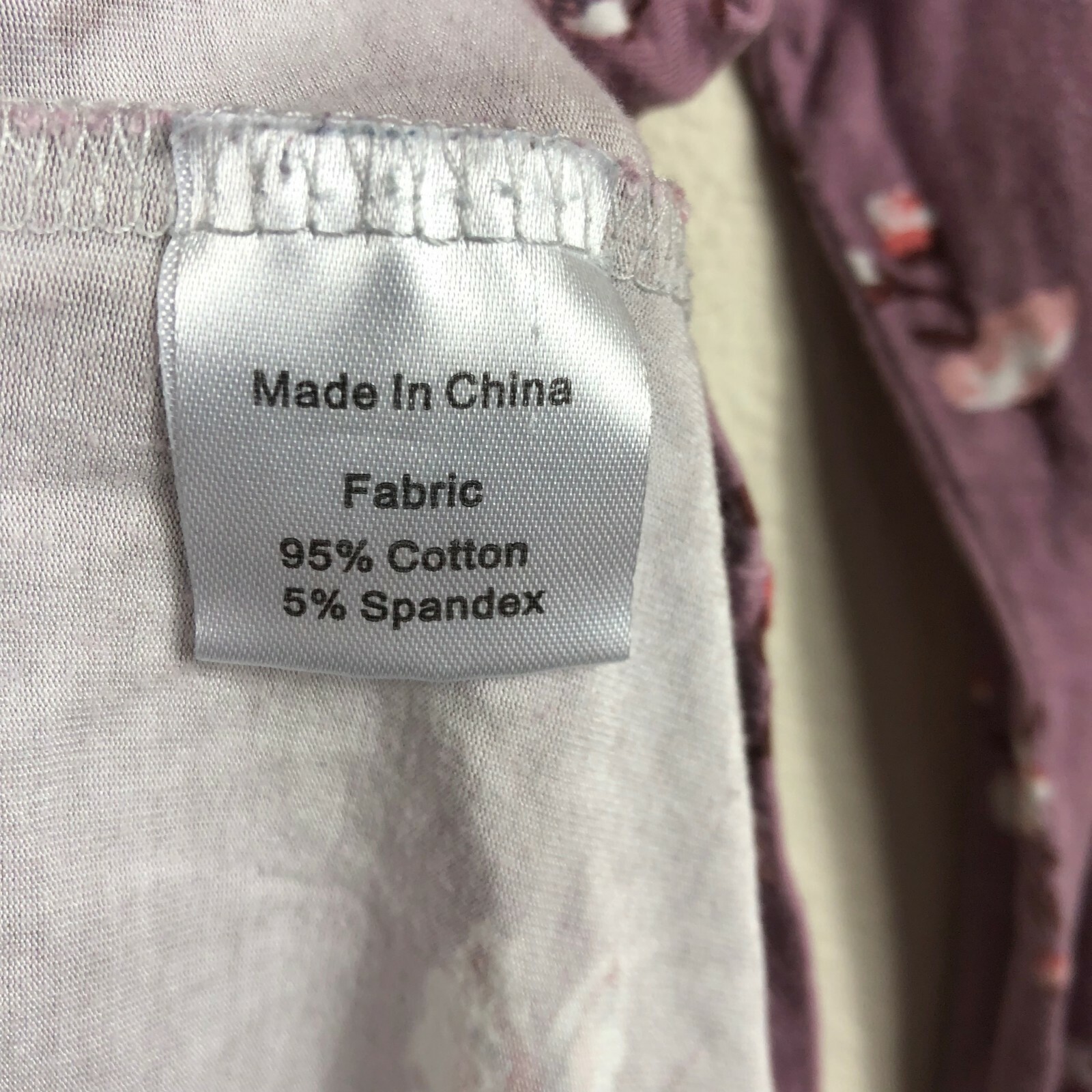 Bears Land Womens Size Large Purple Floral Long Sleeve Nursing Tee Shirt Blouse