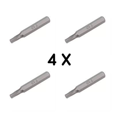 4X Torx Bits 5/32 Inch Hex 4mm Shank TR10 Torx Screwdriver Micro Bit Set T10H TS