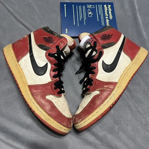 Nike Air Jordan 1 1985 レッド/ホワイト/ブラック Original Sz 13 1985 Nike Air Jordan 1 Chicago OG Red White