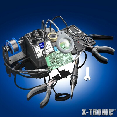 X-Tronic 3060-PRO 75 Watt "Double Digital" Soldering Iron Station Complete Kit