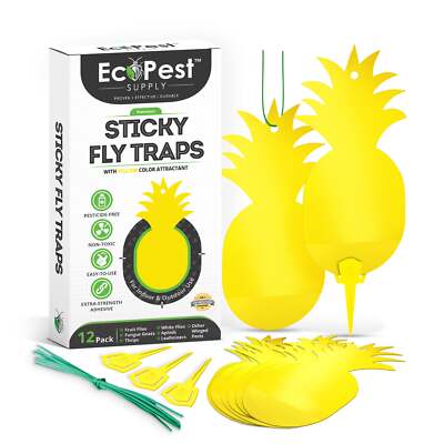 — 12 Pack | Trap For Fruit Flies, Fungus Gnats And More