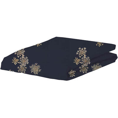 Spannbettlaken Blumen Blüten Essenza Lauren Indigo Blue Geblümt Spannbetttuch 