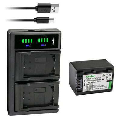 Kastar Battery LTD2 USB Charger for Sony NP-FV70 & Sony FDR-AX43 FDRAX43 Camera