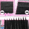 YIDUO Lash Clusters Kit 200D+300D+Spikes+Bottom Cluster Lashes Extensions Kit with Lash Bond and Seal |Tweezers |Removers |Eyebrow Brush (200D+300D-10-18MIX Thick Kit)