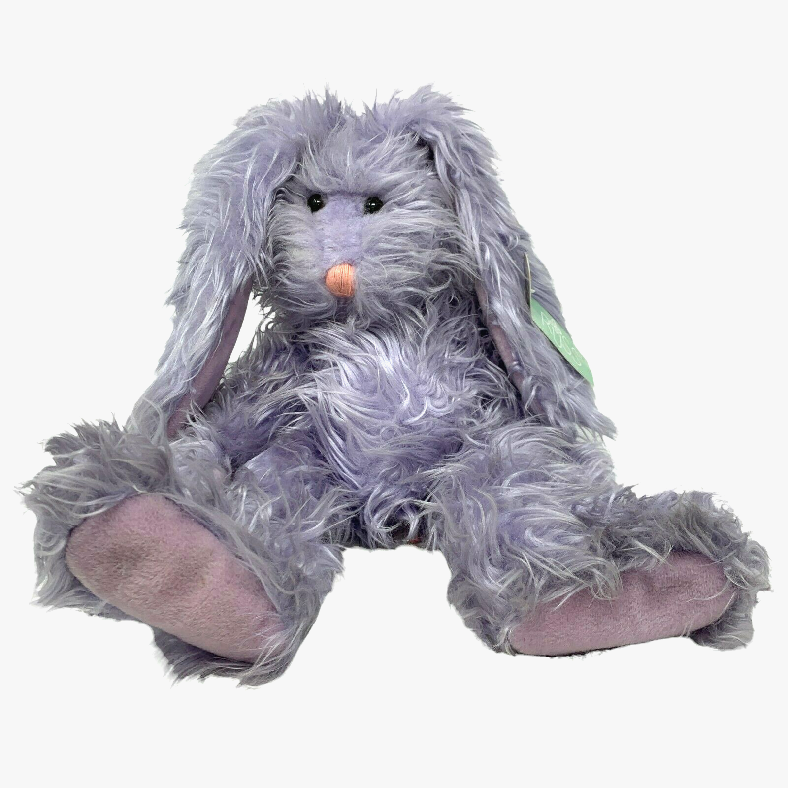 RUSS Fuzzy Wuzzy Purple Bunny Rabbit With Tags Vintage 17