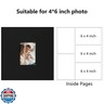 Remowith Photo Album 4x6 Pictrues 600 Pockets Linen Cover with Front Window Large Picture Book for Family Travel Wedding and Memory Keepsake Organizer Black
