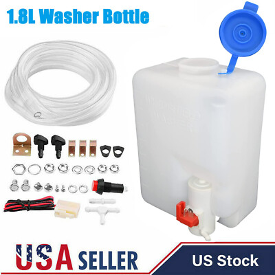 Universal Windshield Washer Pump Reservoir Kit Fluid Reservoir Tank Bottle C0D5