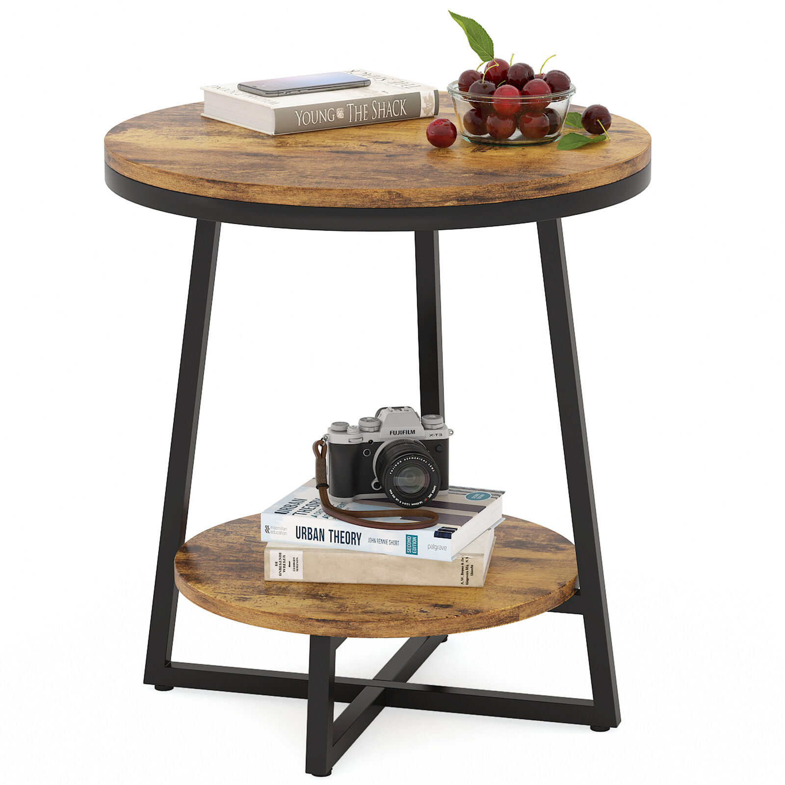 Tribesigns Nightstand for Living Room Bedside Table Round Tribesigns Nightstand for Living Room Bedside Table Round