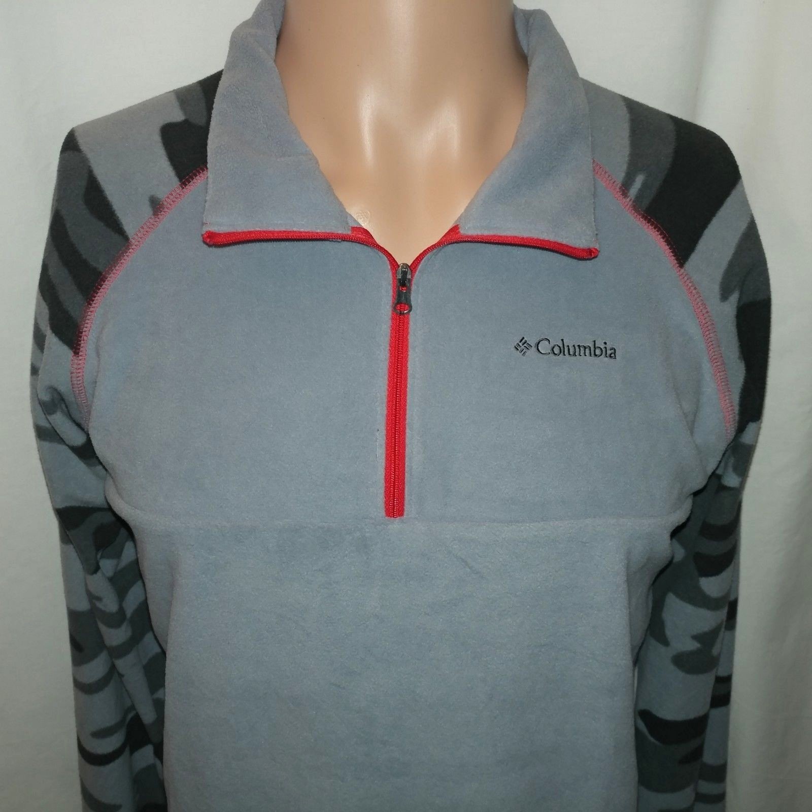 Columbia Youth XL Pullover Fleece Urban Camo Sleeves EXC