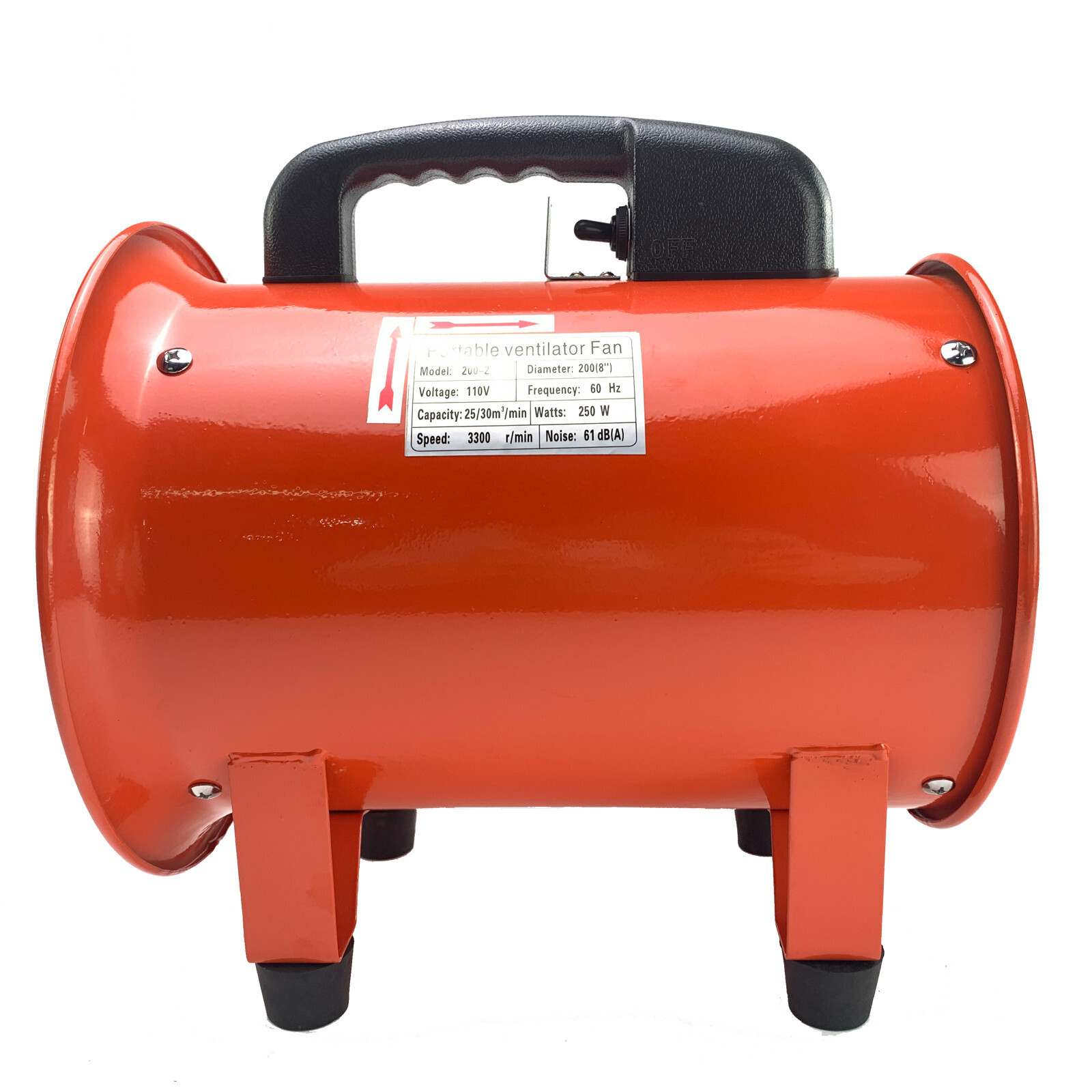 8" Extractor Fan 882 CFM Ventilator Industrial 3300RPM Blower Fan 7.5m Duct Hose