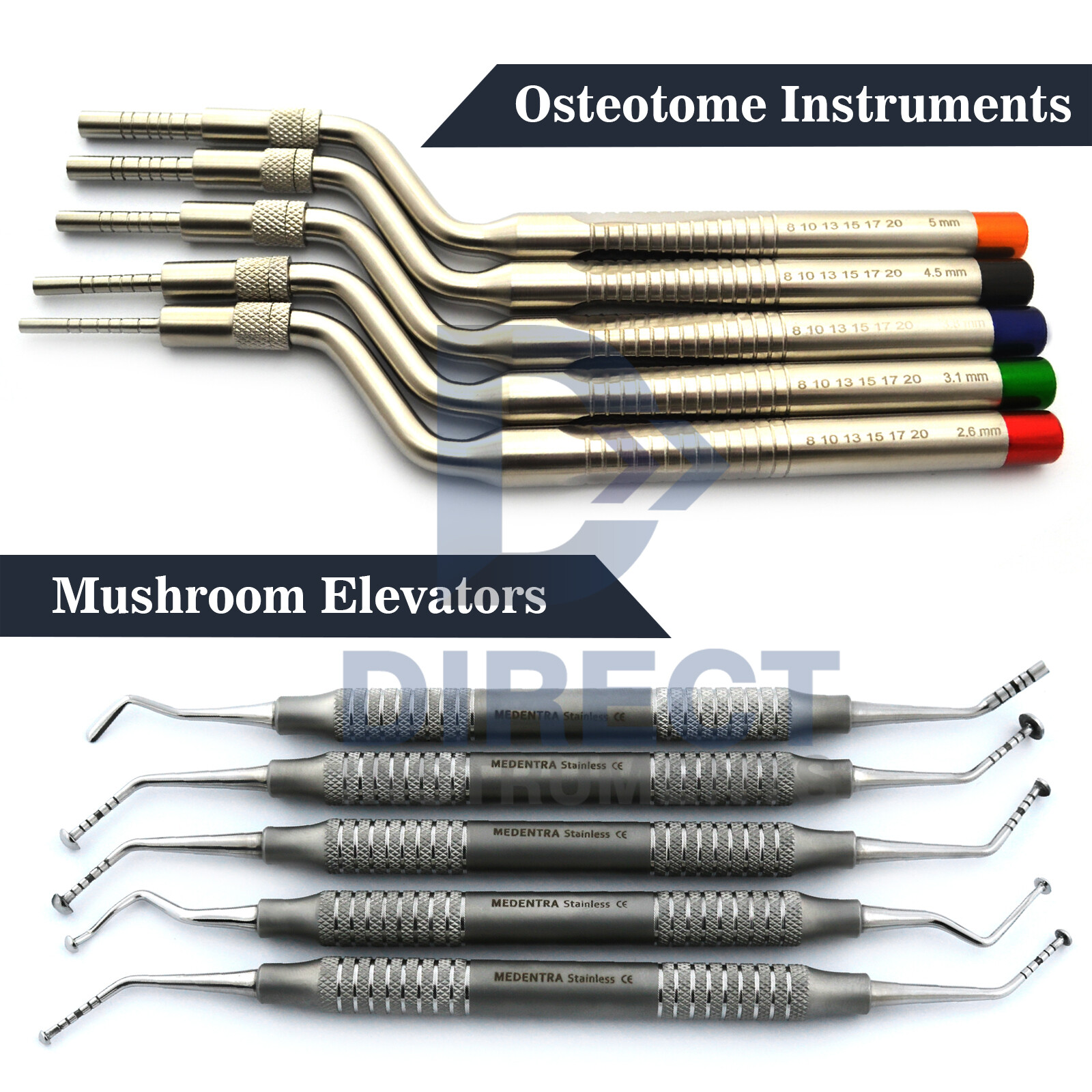 Dental Osteotome Sinus Lift Mushroom Elevators Surgical Implant