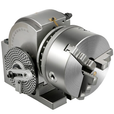 Indexing Dividing Head BS-1 6" 3 Jaw Chuck & Tailstock for CNC Milling Machine