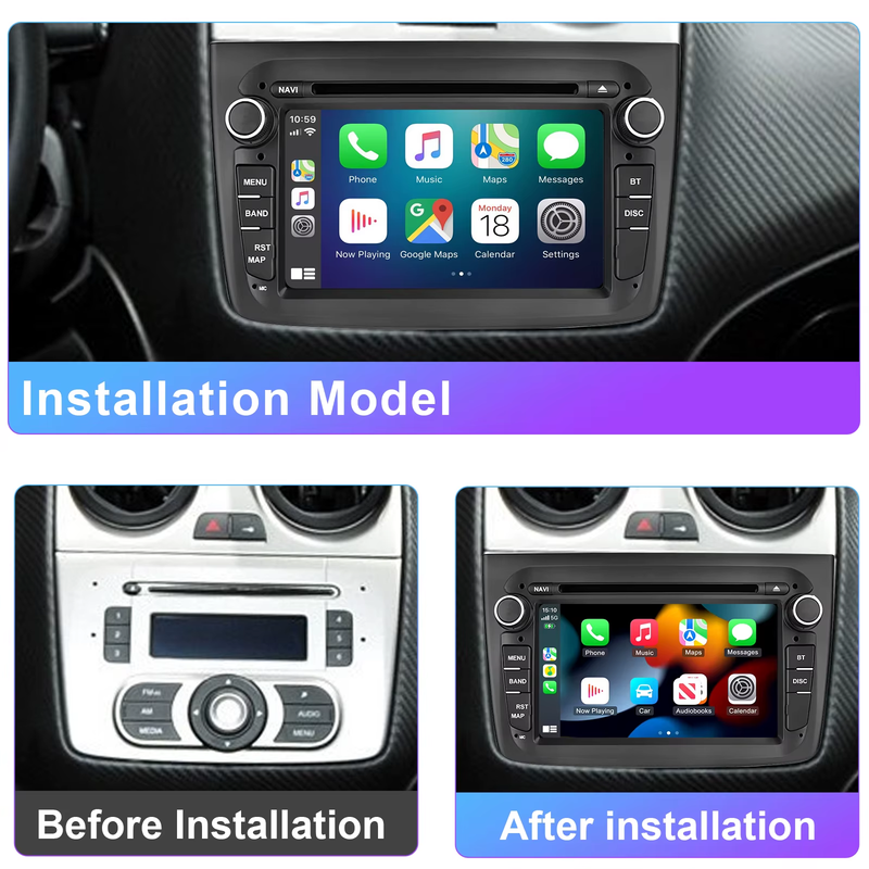 Android Car Radio for Alfa Romeo Mito 2008-2019 Multimedia Player Supports CarPl
