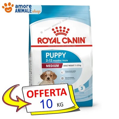 Royal Canin Dog → Puppy Medium - 1 / 10 / 15 kg - Crocchette Cane Secco Cani